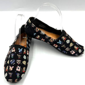 Skecher BOBS Memory Foam Comfort Flats Pup Smart Dogs Sunglasses Black Women 6.5